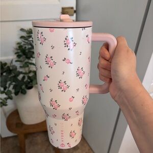 HydroJug Pink Floral 40oz Tumbler
